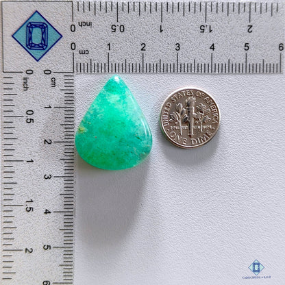 Green Strawberry Quartz Pear Cabochons