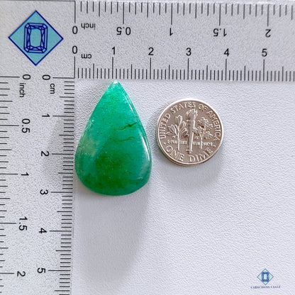 Green Strawberry Quartz Pear Cabochons