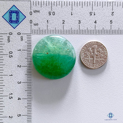 Green Strawberry Quartz Round Cabochons