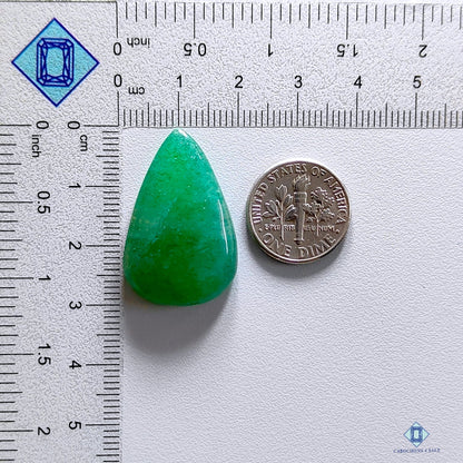 Green Strawberry Quartz Pear Cabochons