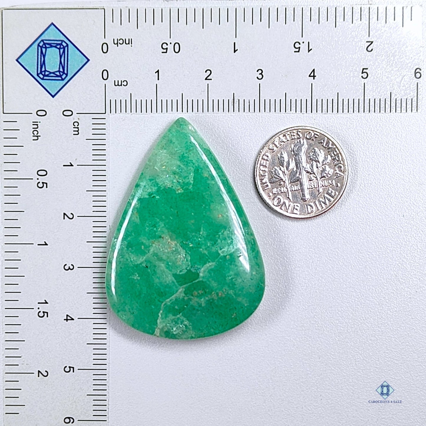 Green Strawberry Quartz Pear Cabochons