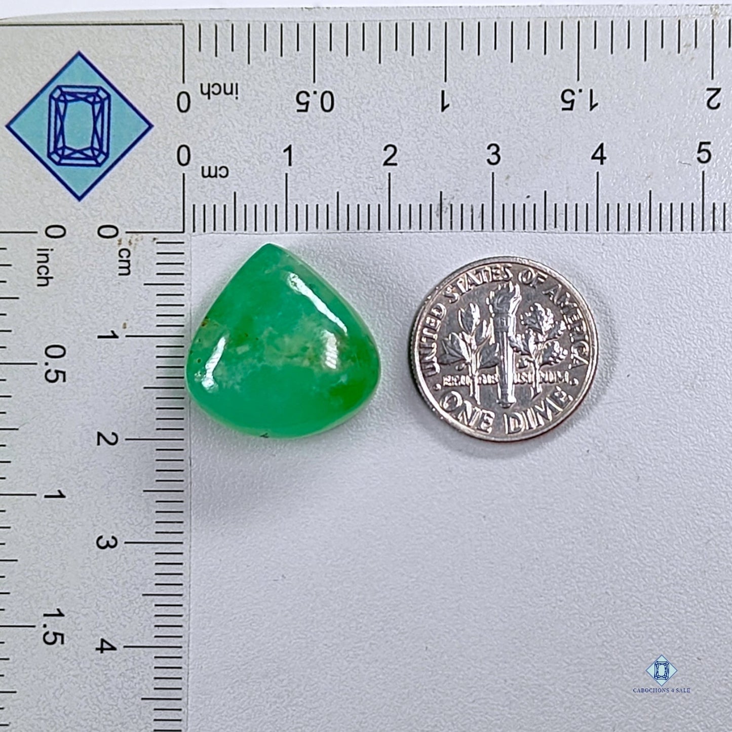 Green Strawberry Quartz Pear Cabochons