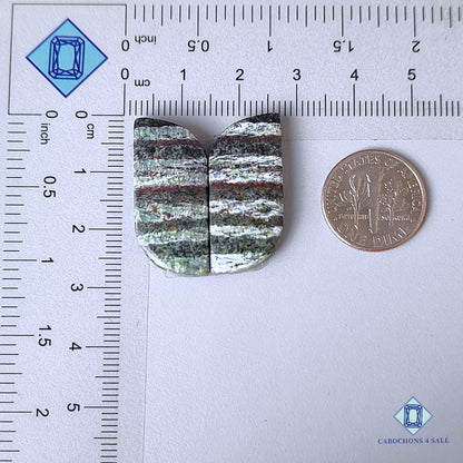 Natural Green Swiss Opal Gemstone Fancy Pairs 27*12*4mm from Brazil available for sale