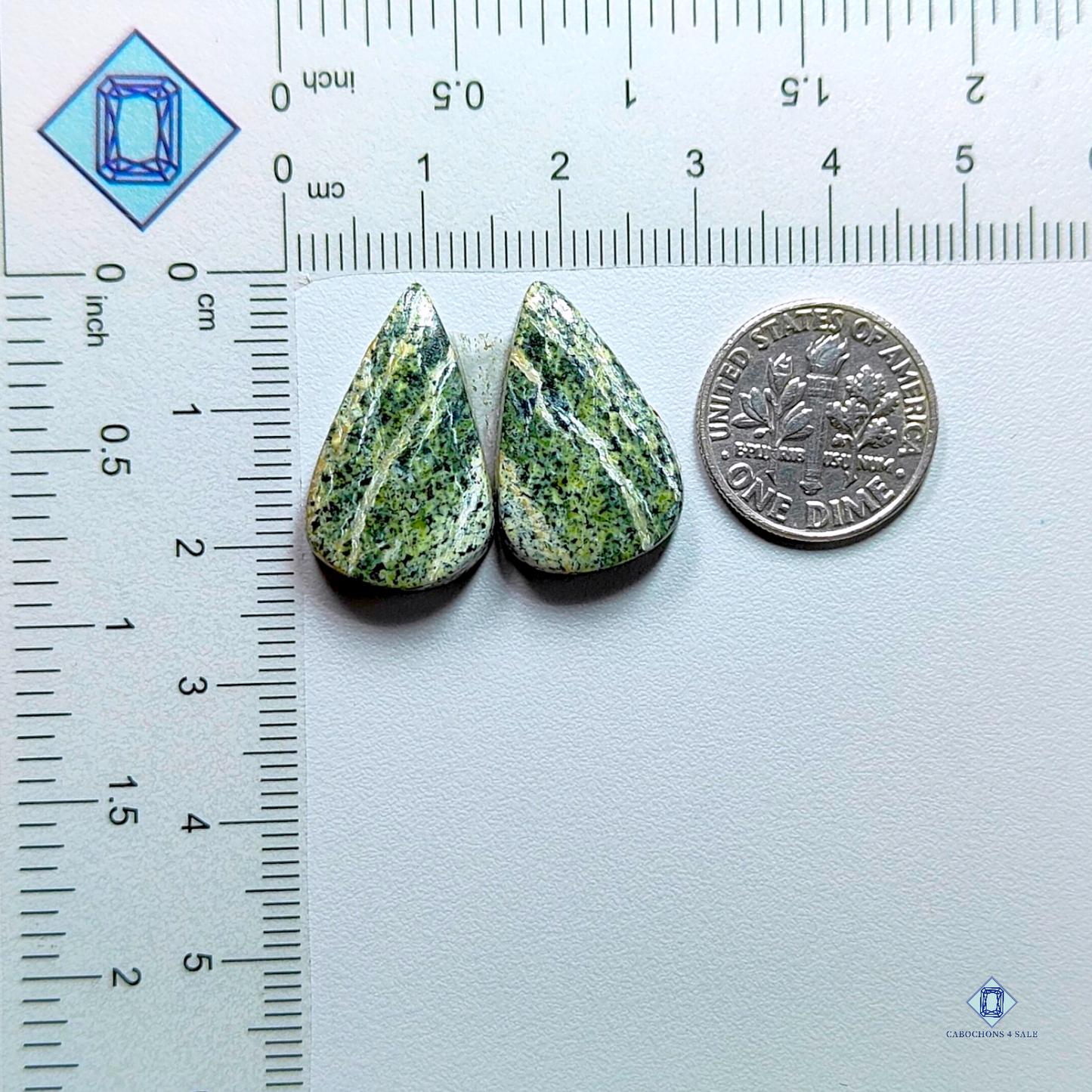 Green Swiss Opal-pear-Pairs