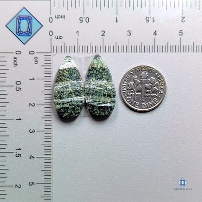 Green Swiss Opal-Pear-cabochons