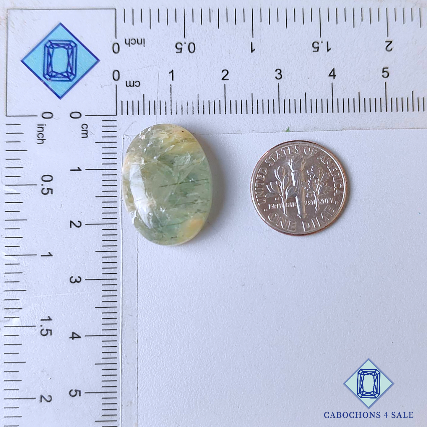 Green Tanzanian Sunstone Oval Cabochons