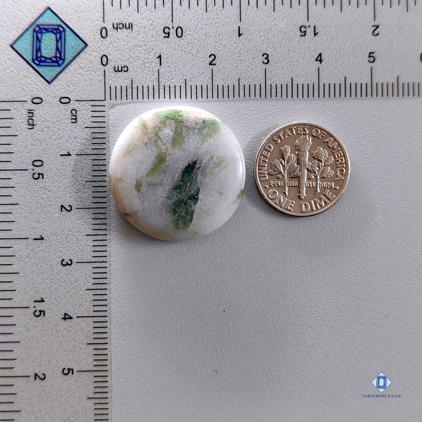 Green Tree Agate-Round-Cabochons