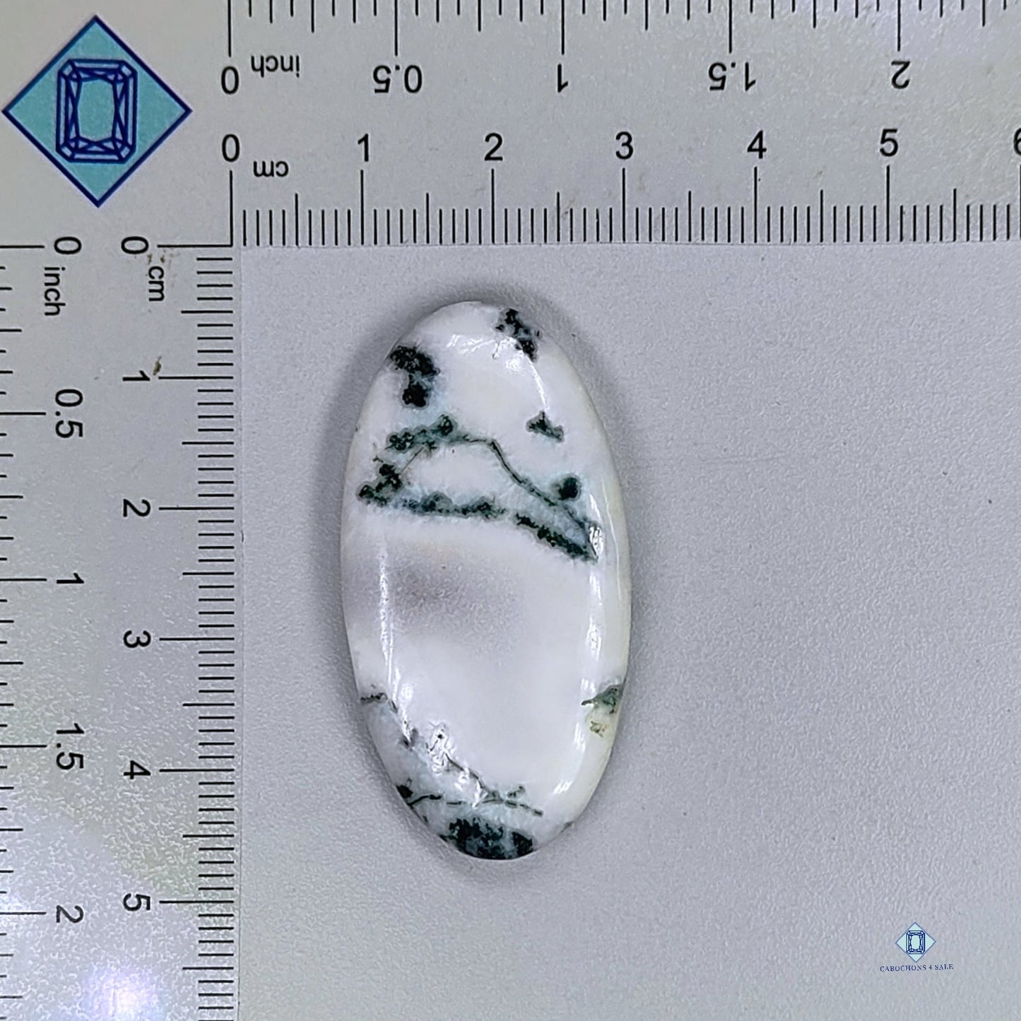 Green Tree Agate Oval Cabochons