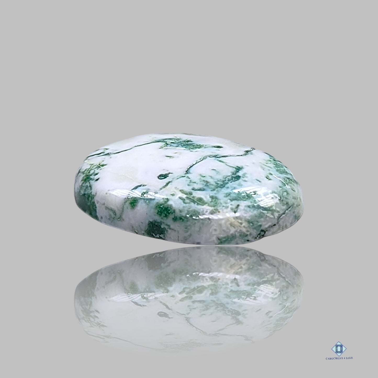 Green Tree Agate Oval Cabochons