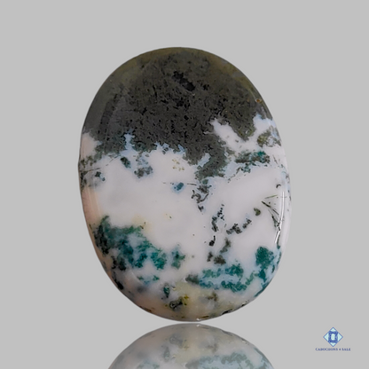 Green Tree agate-oval-Cabochons