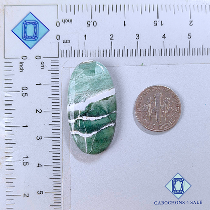 Green Zebra Jasper Oval Cabochons 35*18*5mm