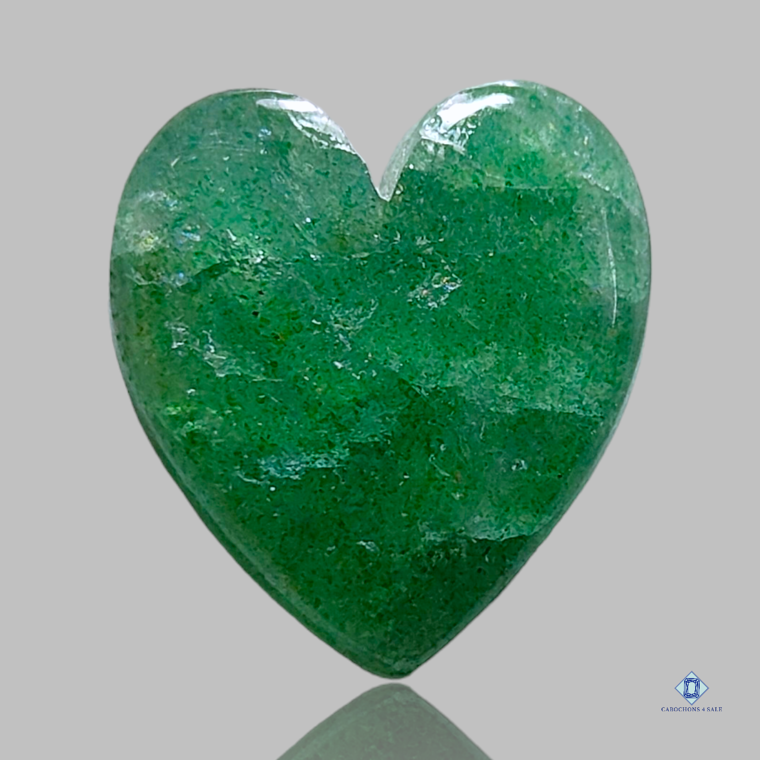 Green strawberry-c4sw1600-Heart-Green-Cabochons