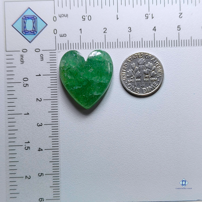 Green strawberry-Heart-Cabochons