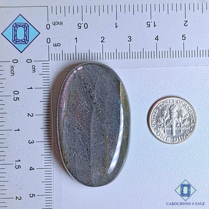Natural Silver Labradorite Gemstone  Oval Cabochons 46*27*9mm from Madagascar available for sale