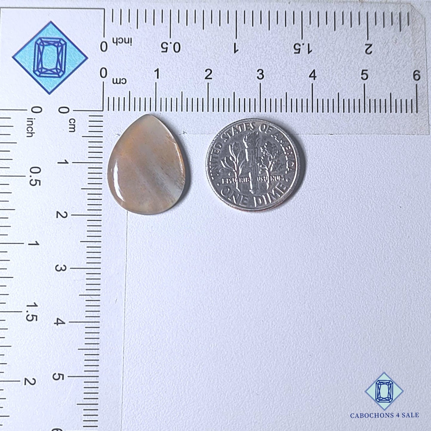 Natural Grey Moonstone Gemstone Pear Cabochons 19*14*3mm from Sri Lanka available for sale