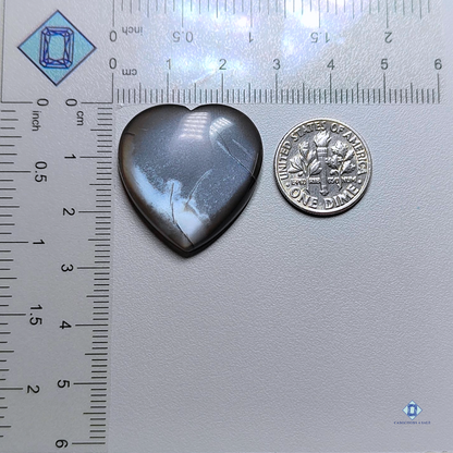 Grey Moonstone-Heart-Cabochons