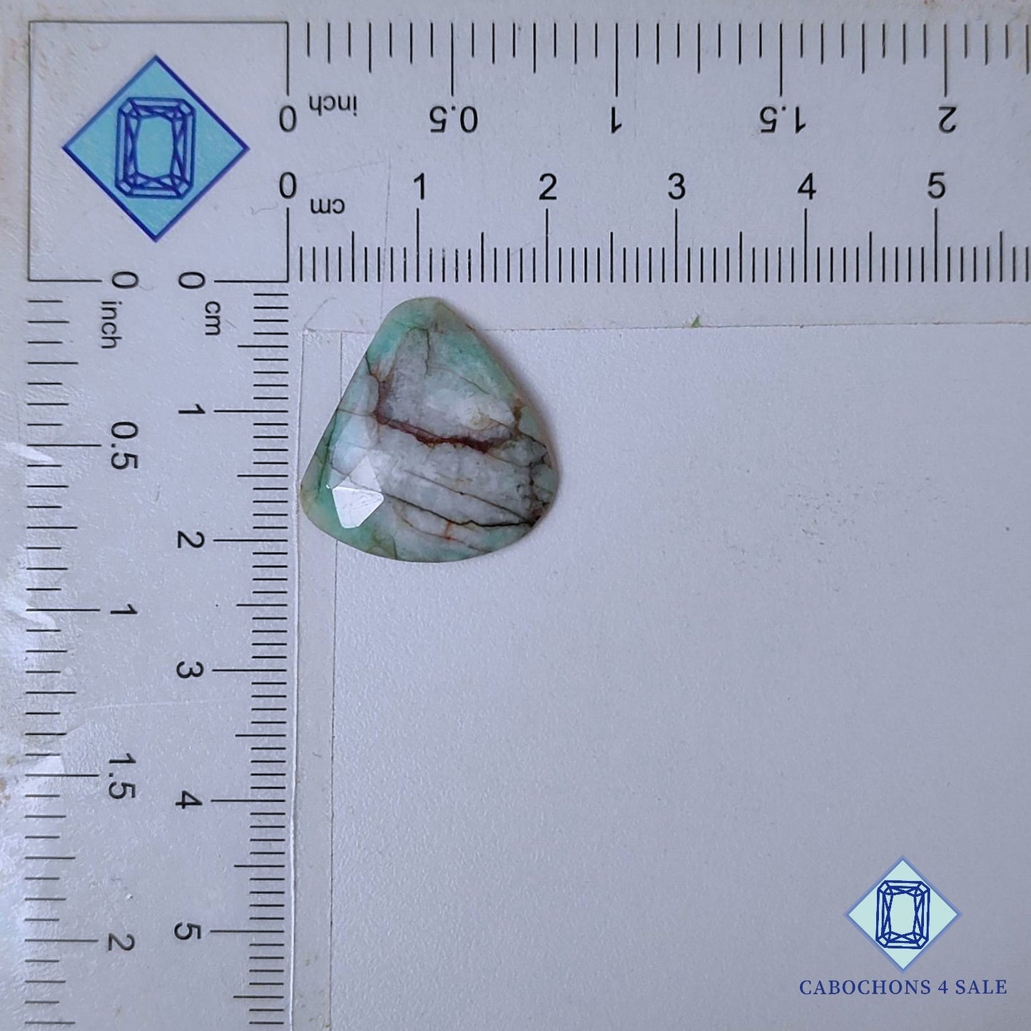 Natural Grey Sapphire Gemstone  Pear Rose Cut 20*17*3mm from Myanmar available for sale