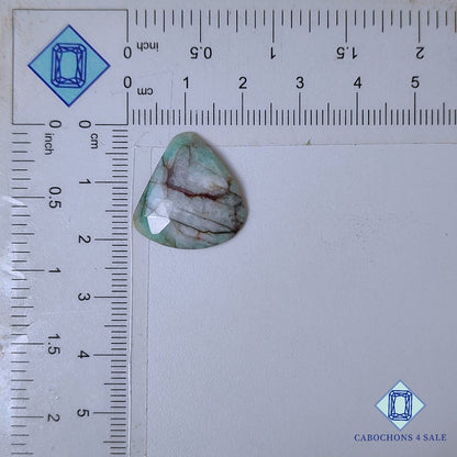 Natural Grey Sapphire Gemstone  Pear Rose Cut 20*17*3mm from Myanmar available for sale