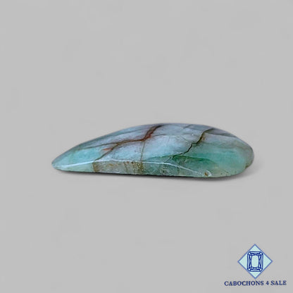 Natural Grey Sapphire Gemstone  Pear Rose Cut 20*17*3mm from Myanmar available for sale