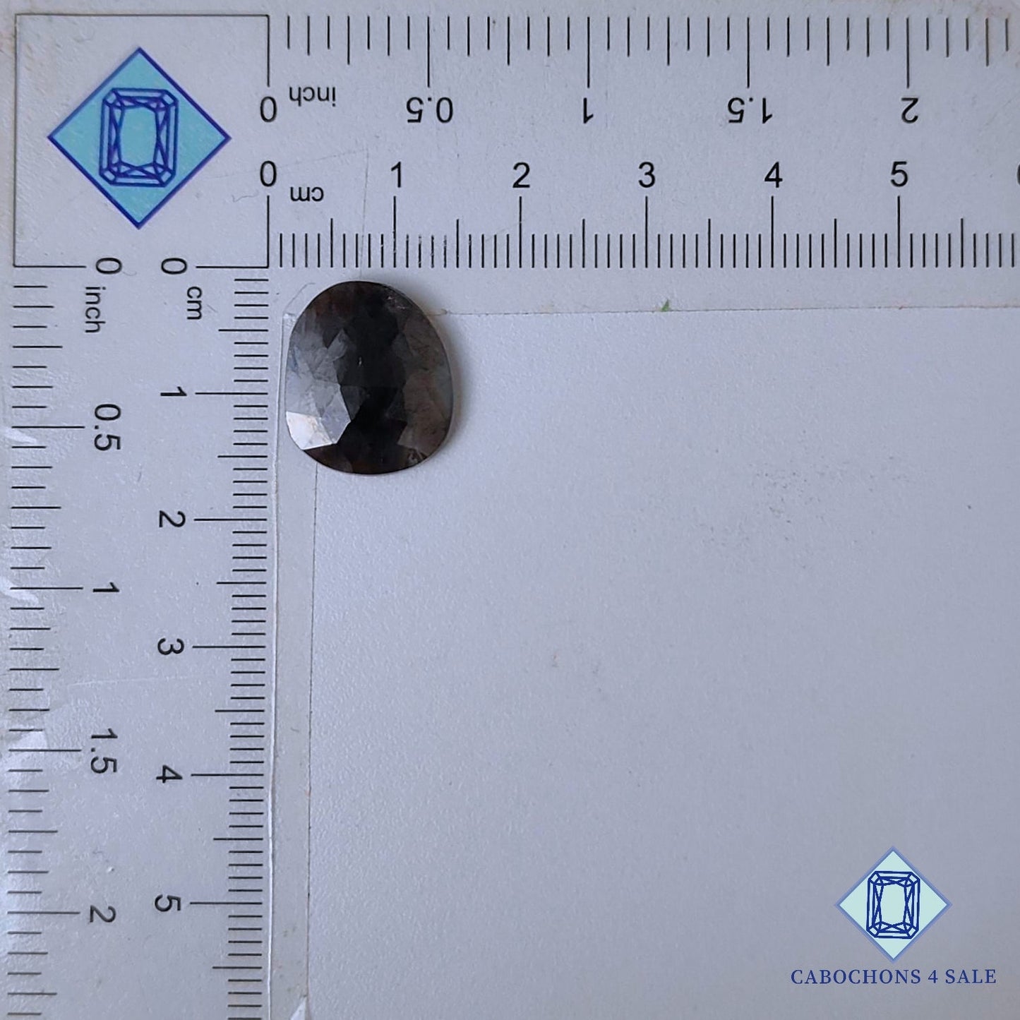 Natural Grey Sapphire Gemstone  Fancy Rose Cut 15*13*1mm from Myanmar available for sale