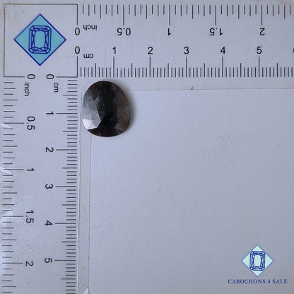 Natural Grey Sapphire Gemstone  Fancy Rose Cut 15*13*1mm from Myanmar available for sale