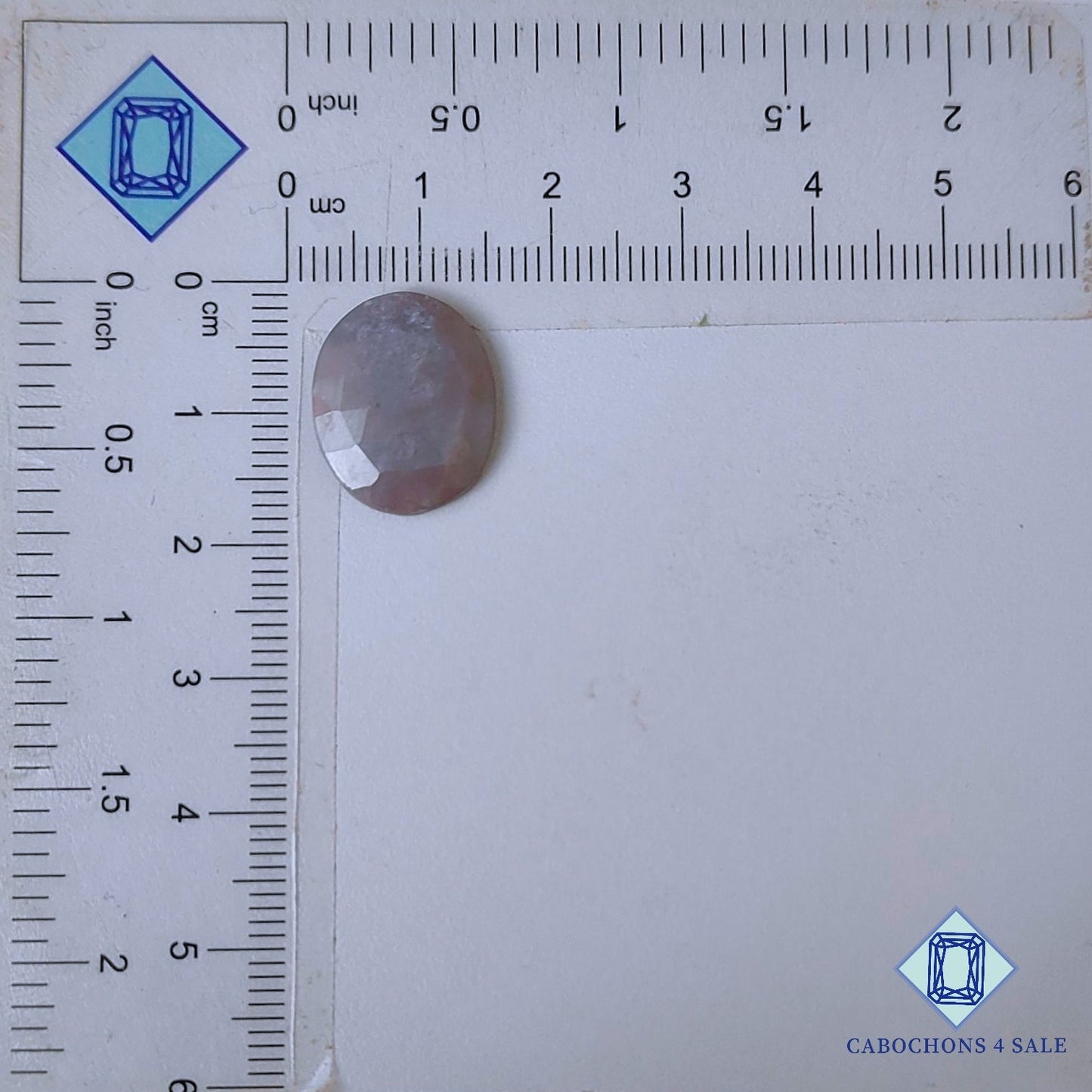 Natural Grey Sapphire Gemstone  Oval Rose Cut 17*14*3mm from Myanmar available for sale
