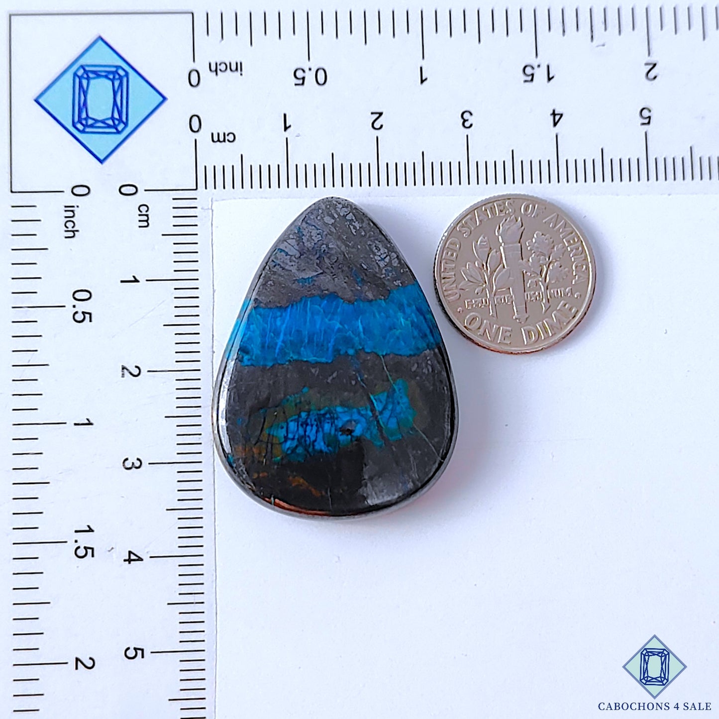 Gun Metal Azurite