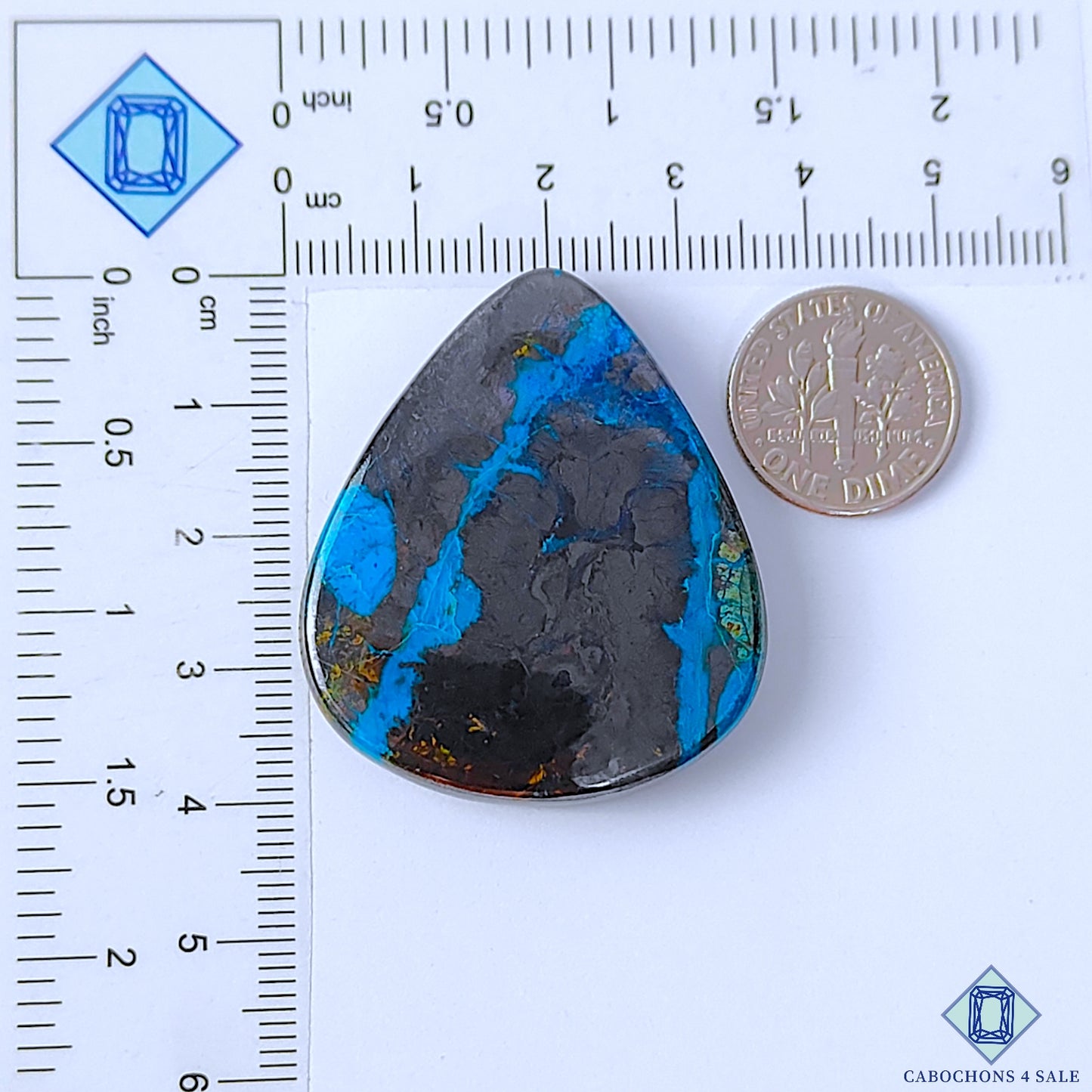 Gun Metal Azurite