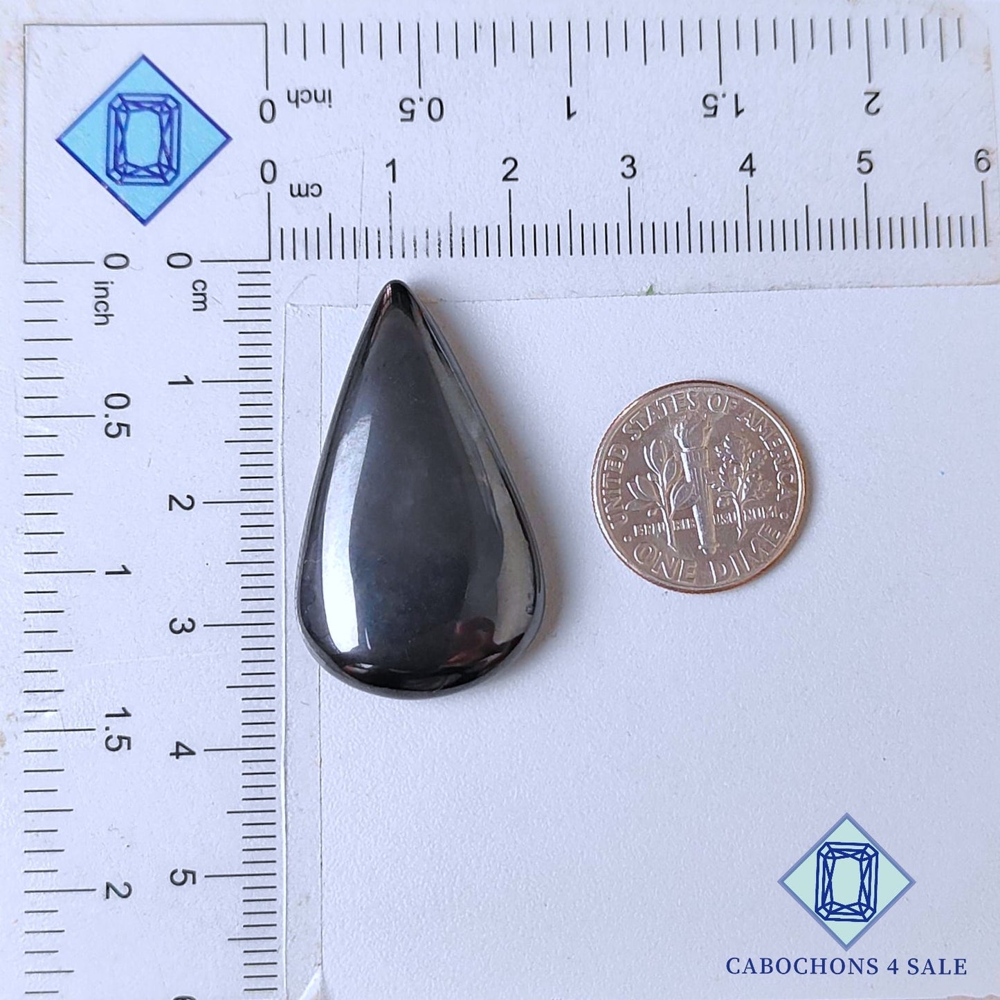 Cabujones de pera de bronce