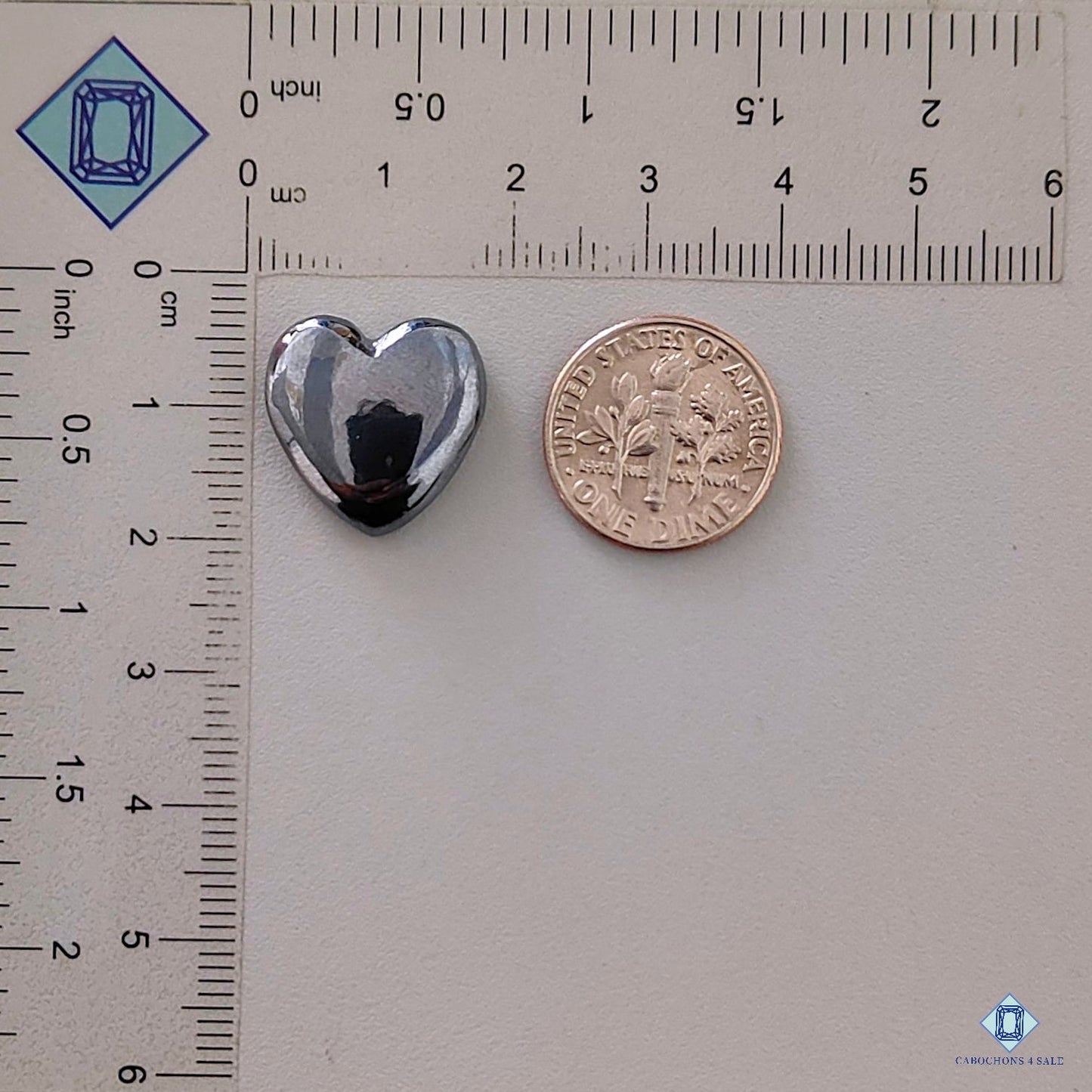 Hematite Heart Carvings