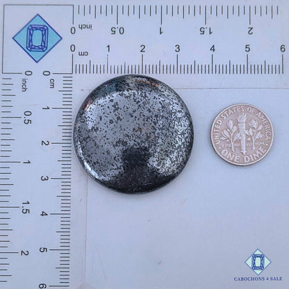 Natural Hematite Gemstone  Round Cabochons 34*6mm from Brazil  available for sale