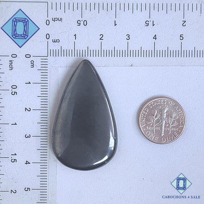 Cabujones de hematita natural en forma de pera, 41 x 24 x 5 mm, de Brasil, disponibles para la venta.