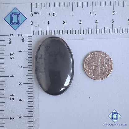 Natural Hematite Gemstone  Oval Cabochons 36*24*7mm From Brazil available for sale
