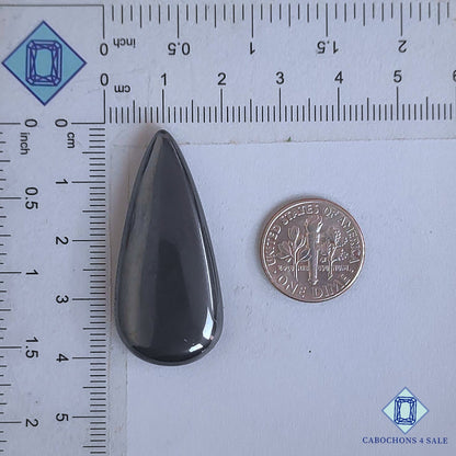 Natural Hematite Gemstone  Pear Cabochons 40*18*6mm From Brazil available for sale