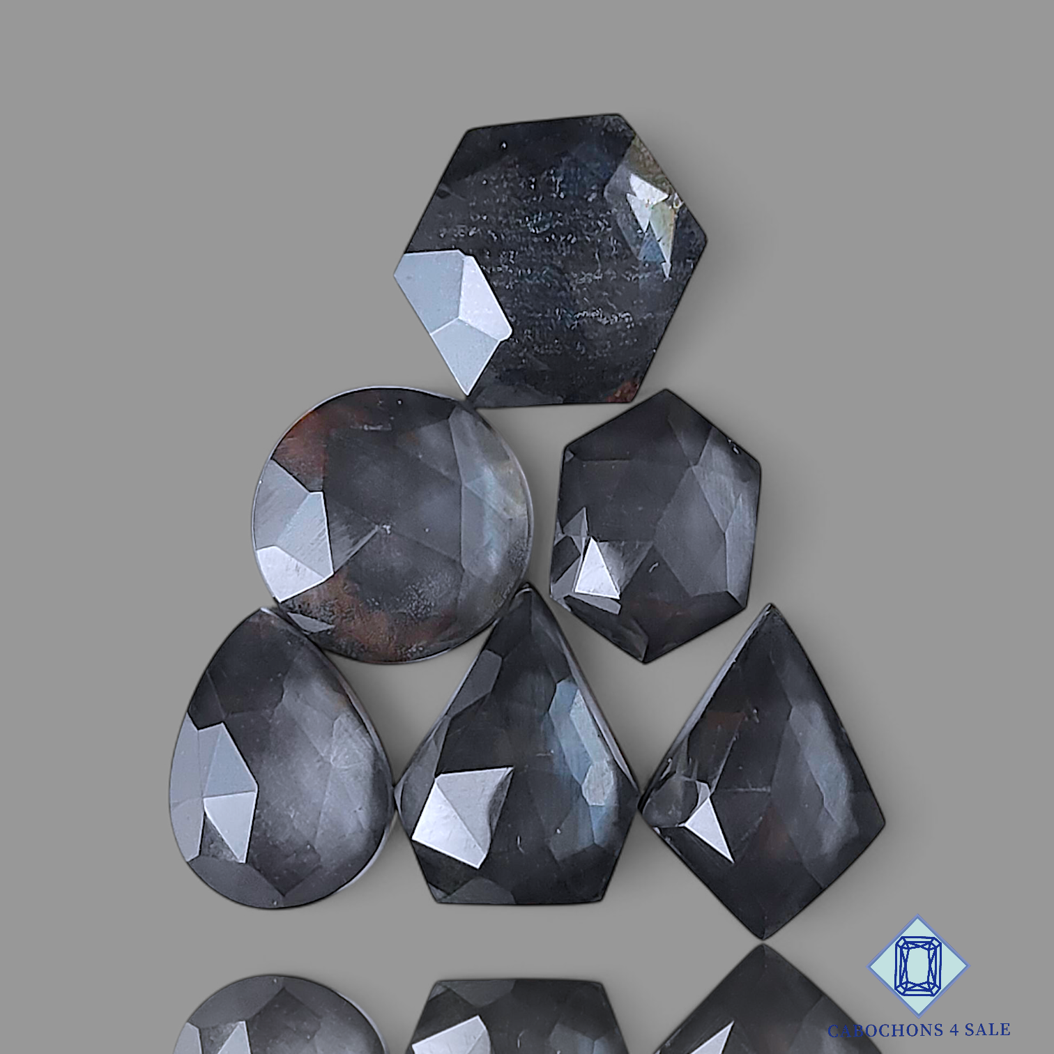 Hematite + Crystal Quartz Doublet