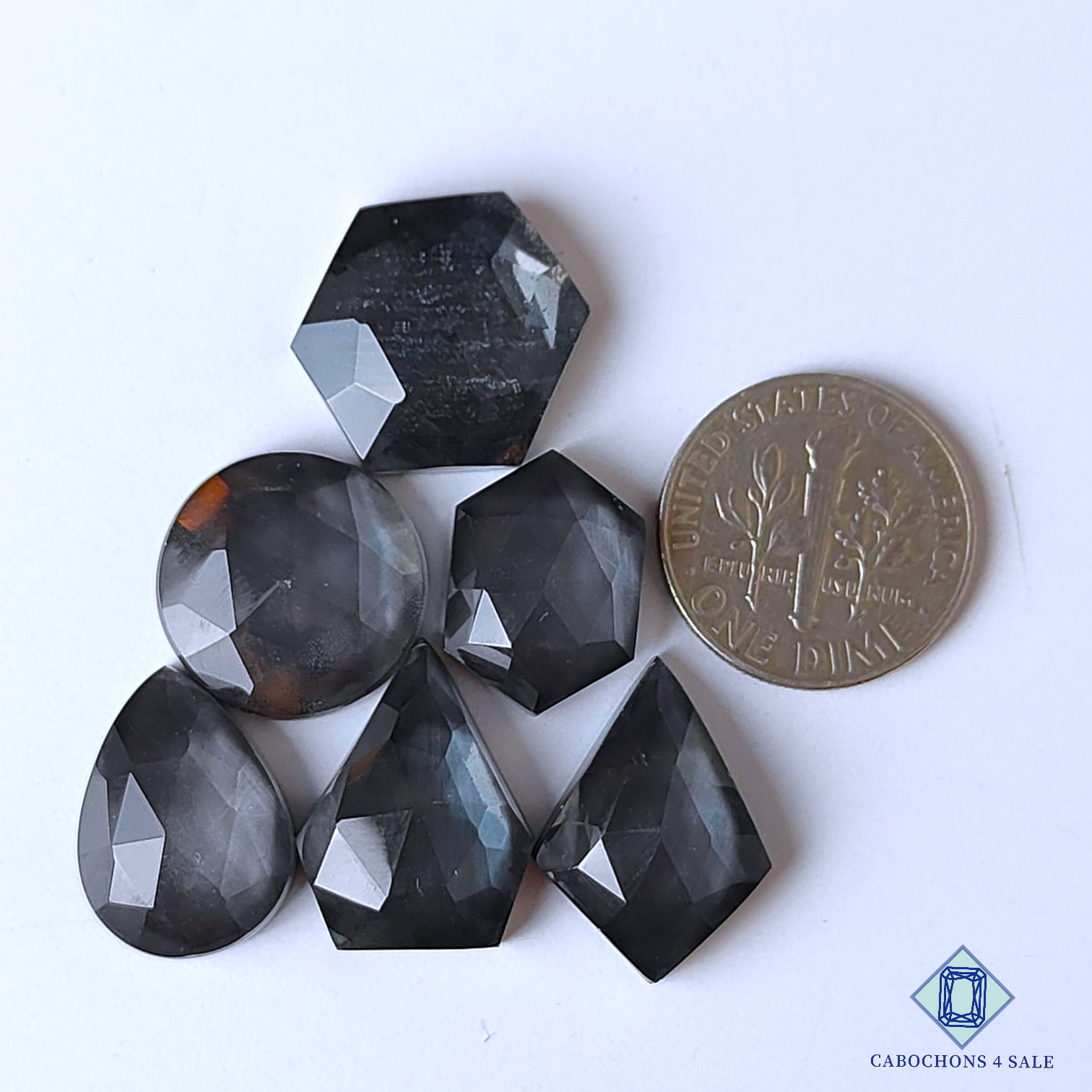 Hematite + Crystal Quartz Doublet