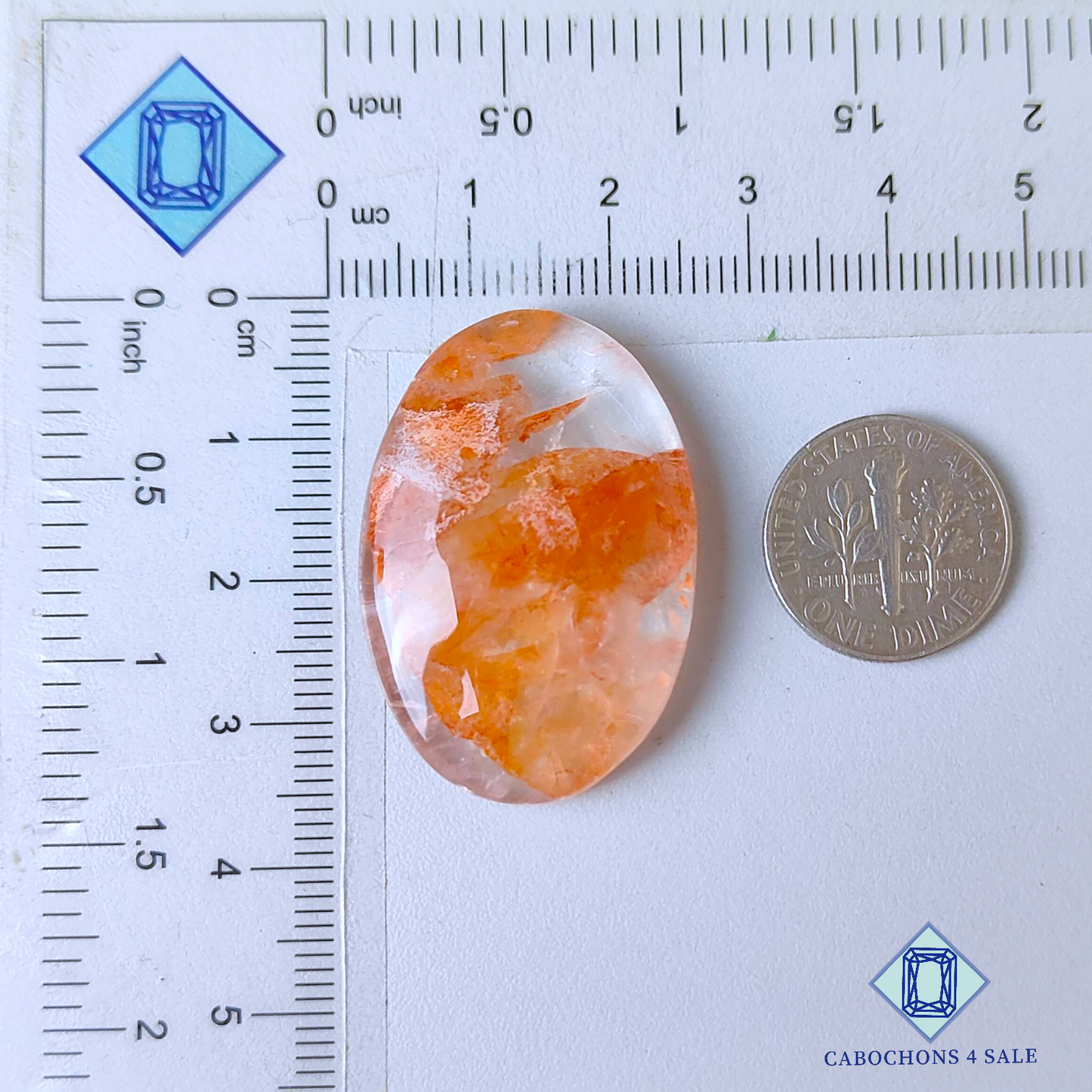 Hematite Quartz Oval Cabochons