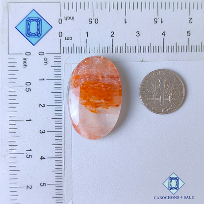 Hematite Quartz Oval Cabochons