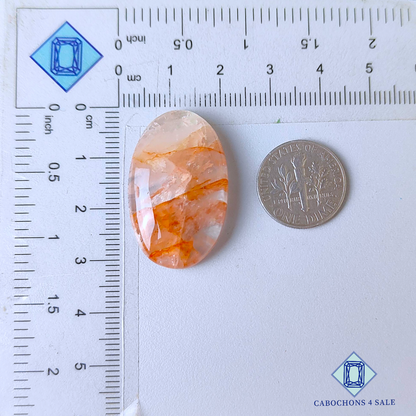 Hematite Quartz Oval Cabochons