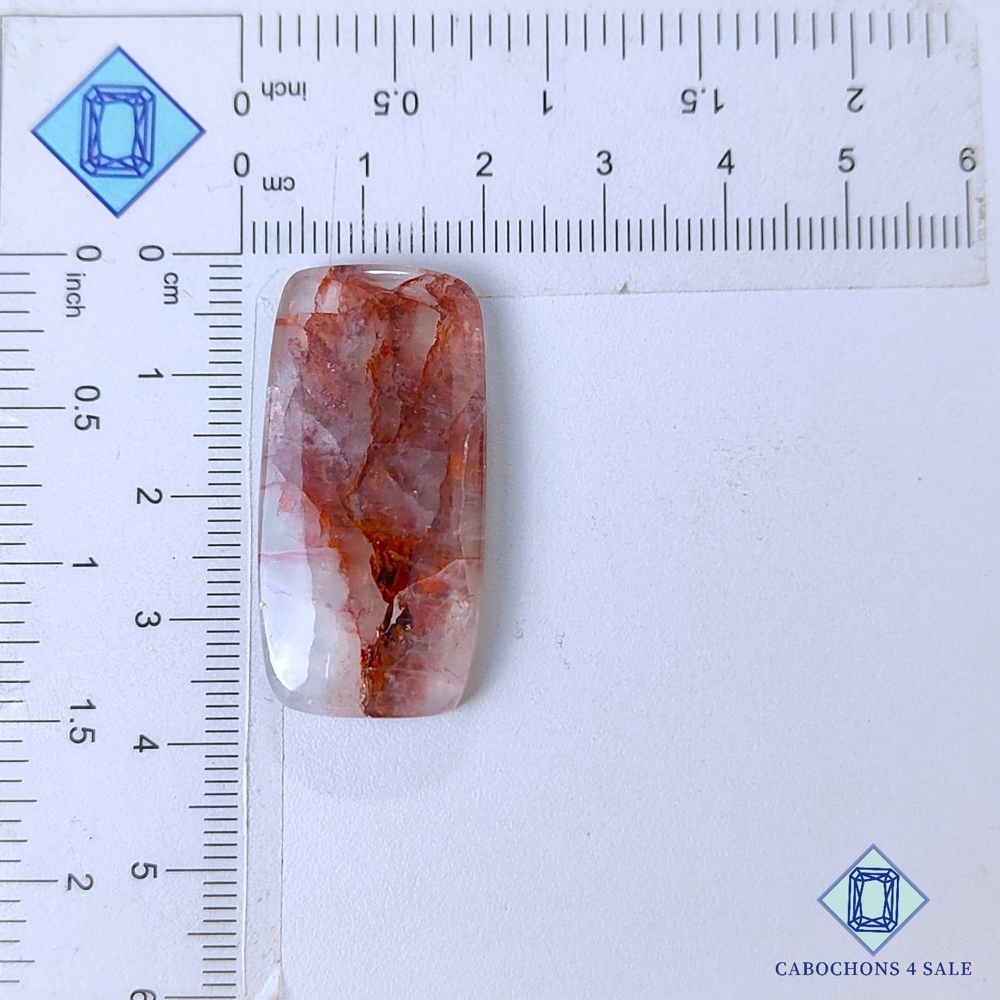 Natural Hematite Quartz Gemstone  Rectangle Cabochons 36*18*5mm from Brazil available for sale