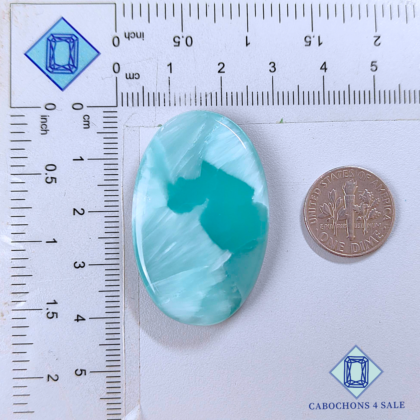 Cabujones Ovalados Hemimorfita 40*26*6mm