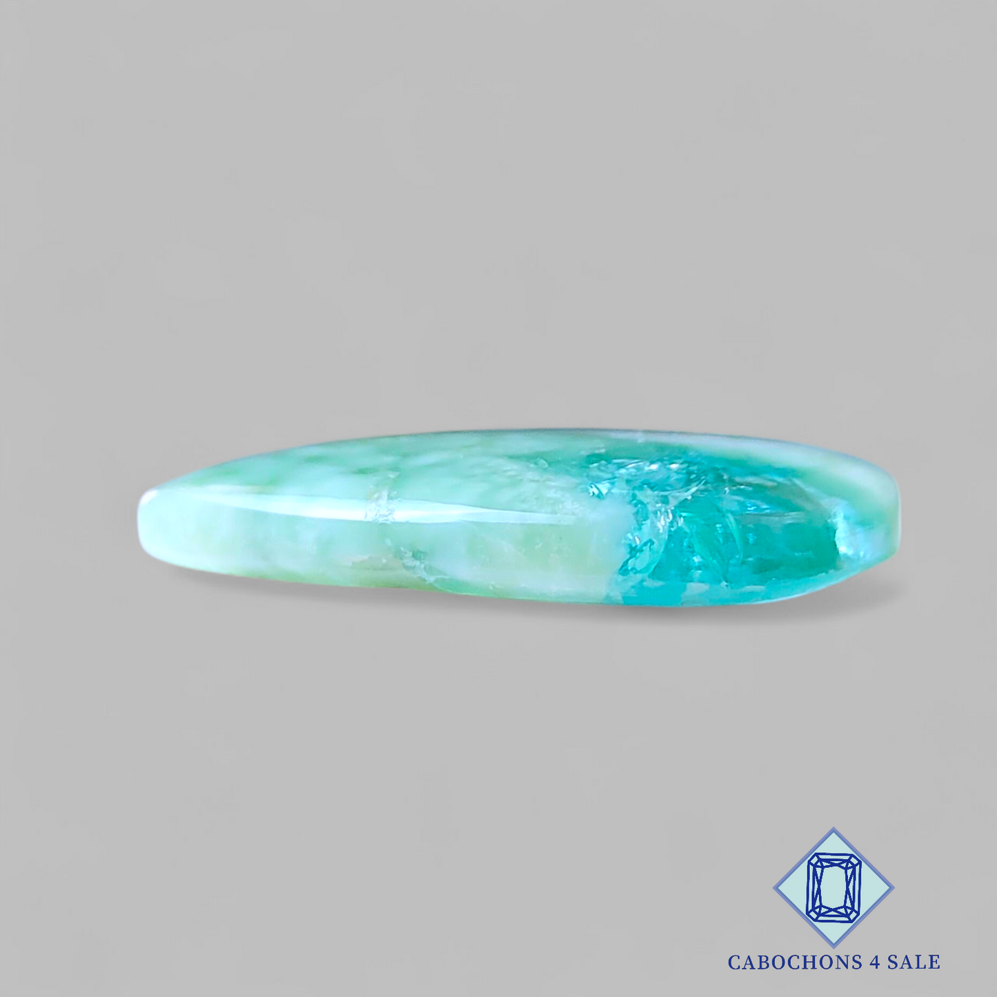 Cabujones de fantasía de hemimorfita de 33 x 22 x 5 mm