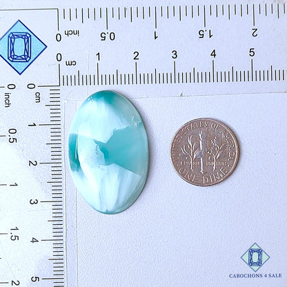 Natural Hemimorphite Gemstone  Oval Cabochons 32*21*6mm from Mexico available for sale