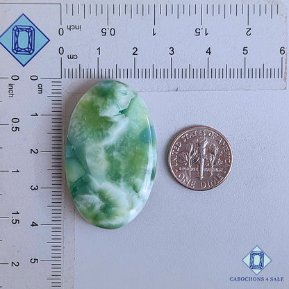 Natural Hemimorphite Gemstone  Oval Cabochons 40*25*6mm From Mexico available for sale