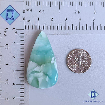 Cabujones de pera con piedras preciosas de hemimorfita natural 41 * 23 * 5 mm de México disponibles para la venta