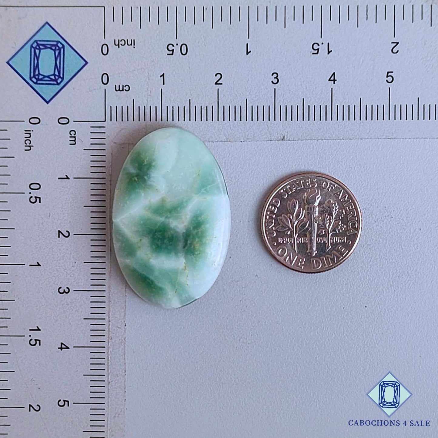 Natural Hemimorphite Gemstone  Oval Cabochons 31*20*5mm From Mexico available for sale