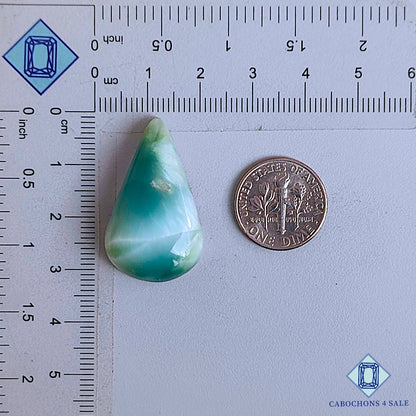 Cabujones de pera con piedras preciosas de hemimorfita natural 31 * 18 * 8 mm de México disponibles para la venta