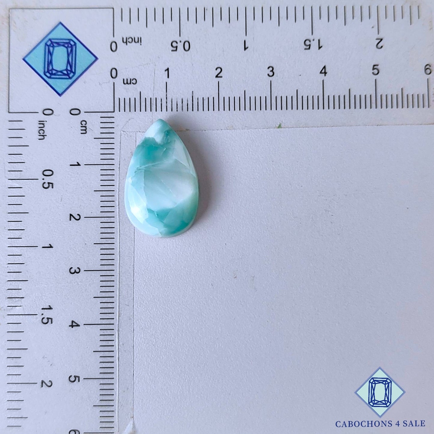 Natural Hemimorphite Gemstone  Pear Cabochons 22*14*5mm from Mexico available for sale