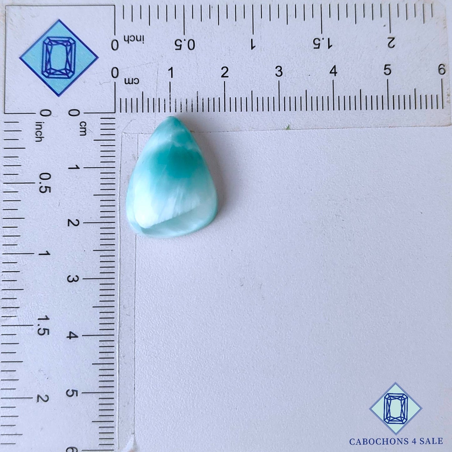 Natural Hemimorphite Gemstone  Pear Cabochons 22*16*6mm from Mexico available for sale