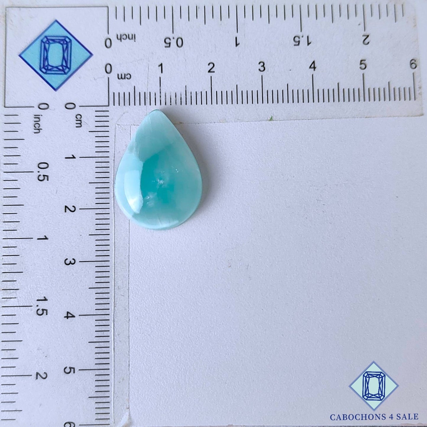 Natural Hemimorphite Gemstone  Pear Cabochons 23*16*6mm from Mexico available for sale